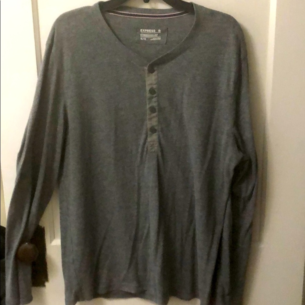 Men’s XL Casual Long Sleeve Quarter Button Shirt